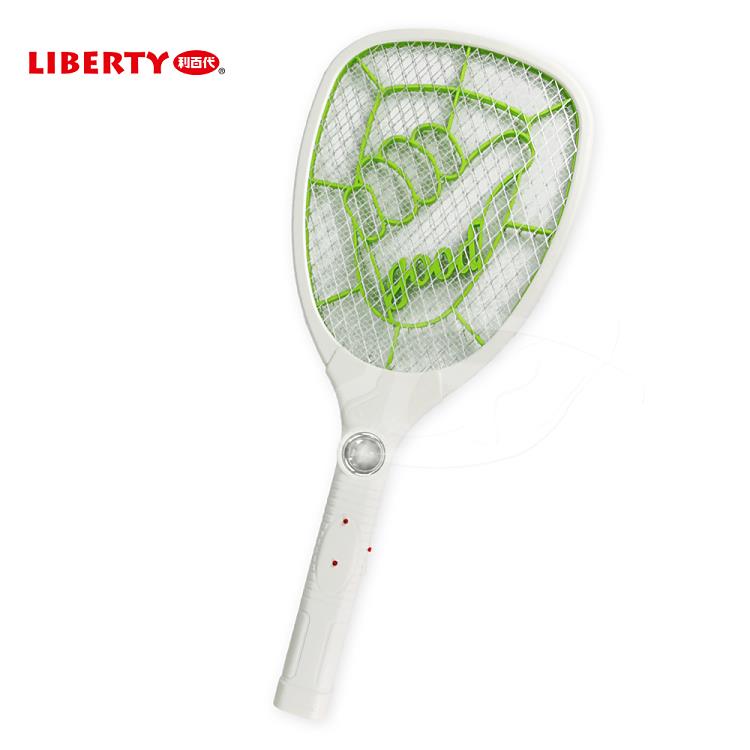【LIBERTY利百代】大網面外接充電式電蚊拍－白 LB－314