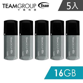 Team十銓科技 C153璀璨星砂碟－科技銀－16GB（五入組）【金石堂、博客來熱銷】