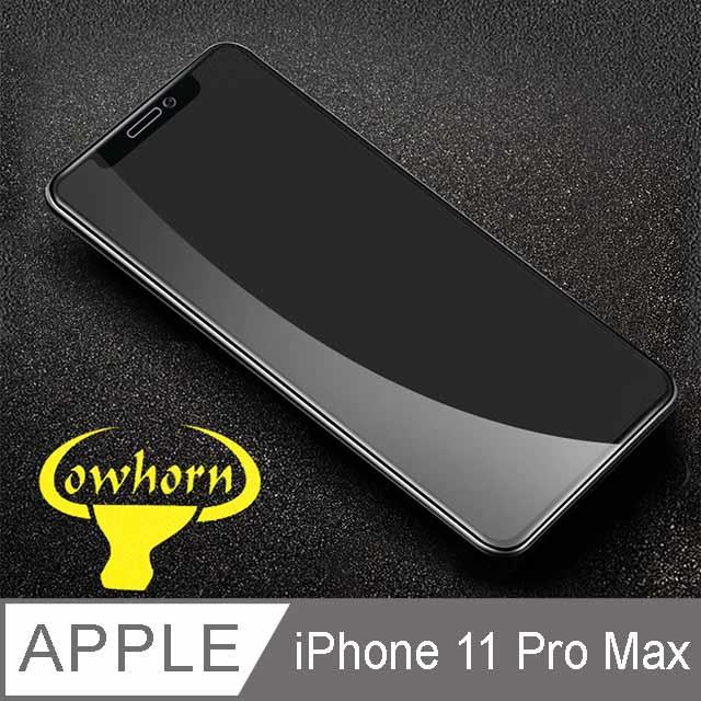 iPhone 11 Pro Max 2.5D曲面滿版 9H防爆鋼化玻璃保護貼 （黑色）
