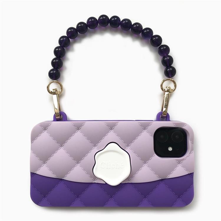 【Candies】水晶經典晚宴包（紫） － iPhone 11 Pro Max
