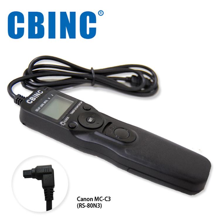CBINC C3  液晶定時快門線 相容 CANON RS－80N3/TC－80N3