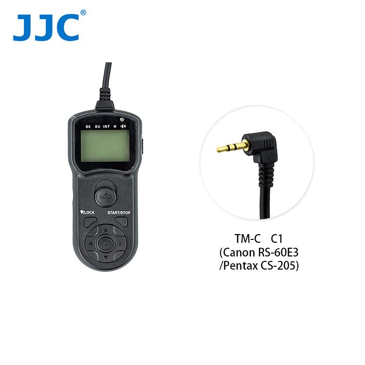 JJC TM－C 液晶定時快門線 C1（相容 Canon RS－60E3/Pentax CS－205
