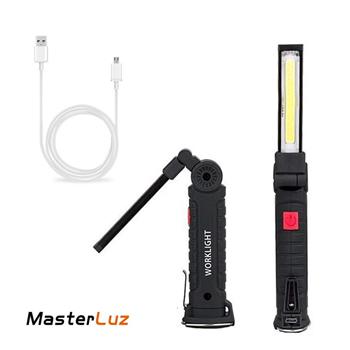 MasterLuz G32 USB充電 可折疊COB工作燈－帶磁鐵 筆夾款【金石堂、博客來熱銷】