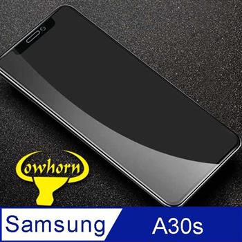 Samsung Galaxy A30s 2.5D曲面滿版 9H防爆鋼化玻璃保護貼 （黑色）【金石堂、博客來熱銷】