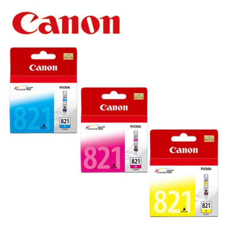 CANON CLI－821C/M/Y 原廠彩色墨水匣組合（3顆入）