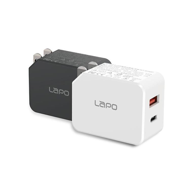 LAPO Mini Cube QC3.0 USB/Type－C 雙孔電源供應器WT－820QD