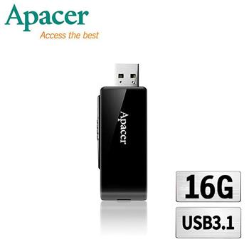 Apacer宇瞻 AH350 高速碟USB3.1－酷黑跑車版 16GB【金石堂、博客來熱銷】