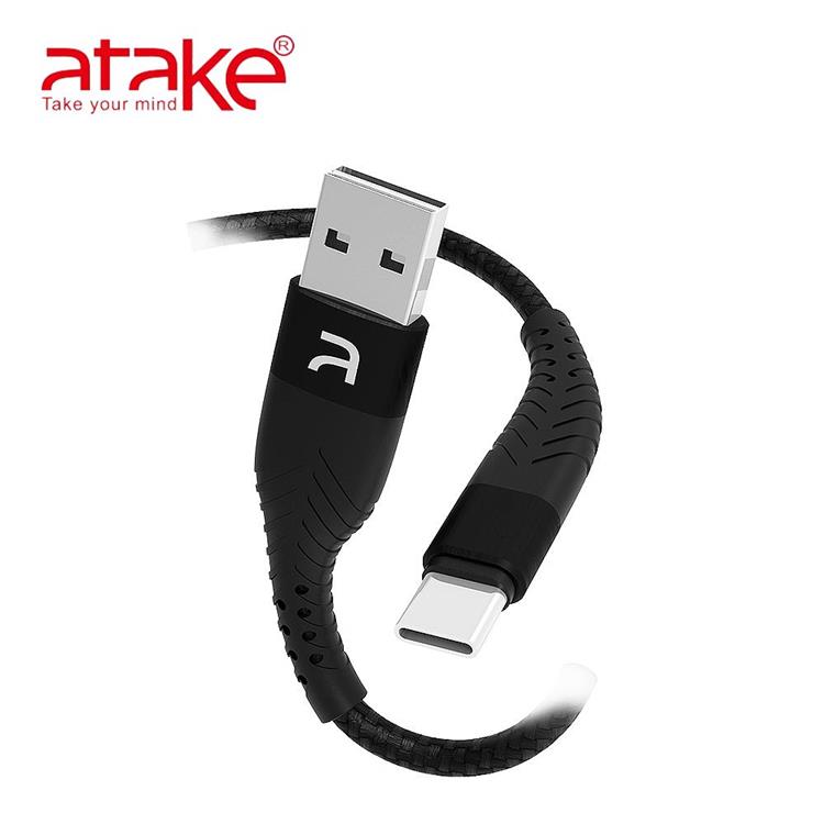 ATake USB to Type－C 雙面盲插充電傳輸線（黑色） B4A－1KT－0001