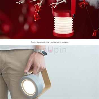 PinUpin 伸縮燈籠燈 三段調光手提LED小夜燈 文創手電筒 （3色選）【金石堂、博客來熱銷】
