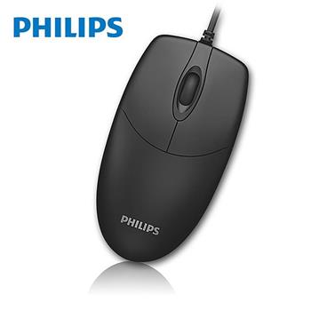 PHILIPS飛利浦 USB有線滑鼠/黑 SPK7234【金石堂、博客來熱銷】