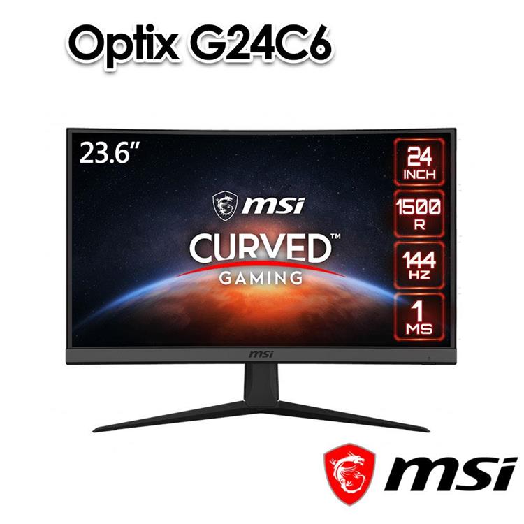 msi微星 Optix G24C6 23.6吋 曲面電競螢幕