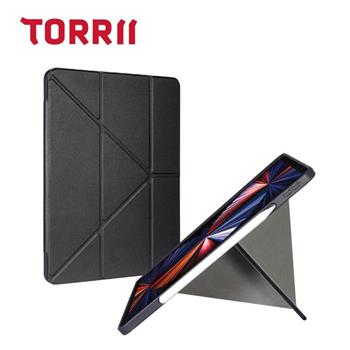 【TORRII】TORRIO Plus iPad Pro 12.9” 多角度摺疊保護套 （支架式折疊 專屬筆槽） 兼容Pro 12.9吋 第三代、第四代、第五代、第六代。【金石堂、博客來熱銷】