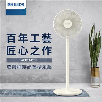 【Philips 飛利浦】12吋可定時窄邊框時尚美型風扇 （ACR2142SF）【金石堂、博客來熱銷】