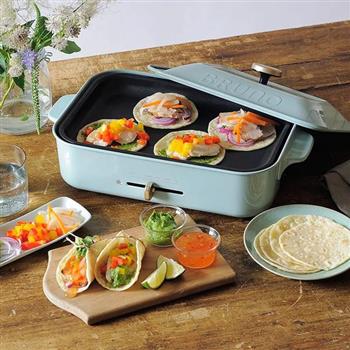 【日本BRUNO】多功能電烤盤 BOE021 土耳其藍(附平盤＋章魚燒盤)