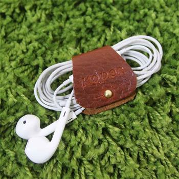 【KOPER】手工皮革耳機集線器 復刻棕（MIT台灣製造）【金石堂、博客來熱銷】