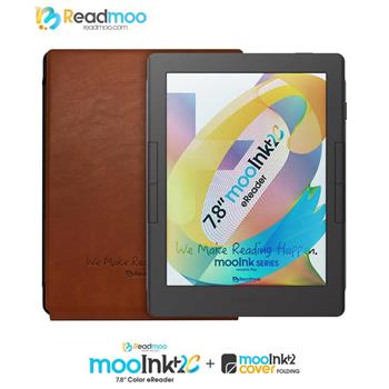 7.8吋mooInk Plus 2C 電子書閱讀器＋保護殼（棕）【金石堂、博客來熱銷】