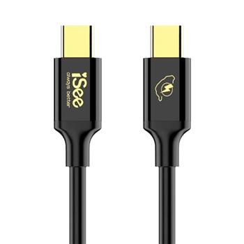 iSee USB-C to C 45W PD鋁合金充電傳輸線2.5M-黑 IC-CC758K