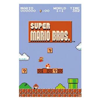 【任天堂】超級瑪利歐1-1關海報 /Super Mario【金石堂、博客來熱銷】