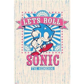 【音速小子】LET’S ROLL 美式復古海報 / Sonic the Hedgehog【金石堂、博客來熱銷】