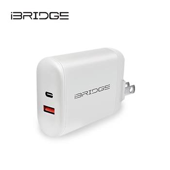 iBRIDGE PD3.0 30W+QC18W 雙孔急速快充充電器