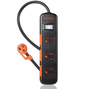 群加 PowerSync 1開3插滑蓋防塵防雷擊延長線 1.2M黑