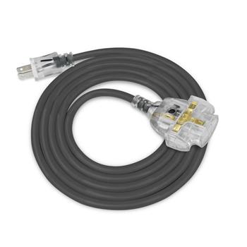 2P 1對3帶燈動力延長線 15M 灰