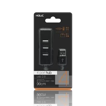 HOLiC 4埠HUB(黑)HB234(ROHS版)