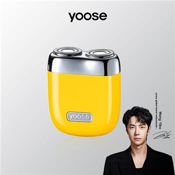 【yoose 有色】 MINI 2.0 全合金隨身電動刮鬍刀--競速黃含收納皮套