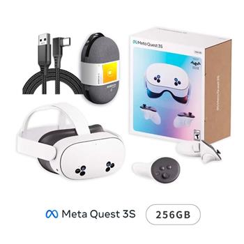 Meta Quest 3S VR 256GB頭戴式裝置 混合實境+C2包+傳輸線