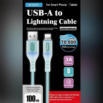 Uranus iphone Lightning液態珪膠發光線3ADX7L/綠1米