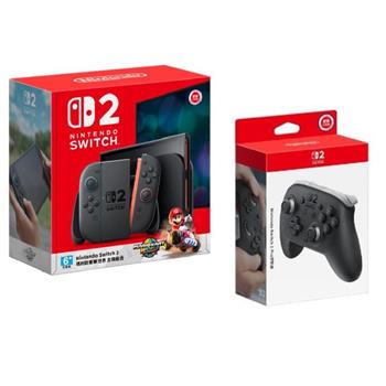任天堂 Switch 2 瑪利歐賽車世界 主機組 +NS2 PRO 控制器(台灣公司貨)