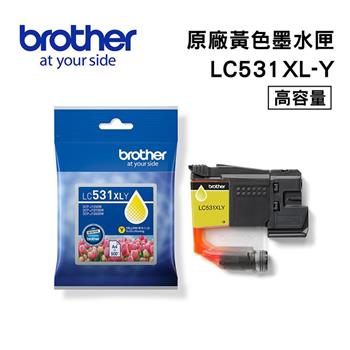 Brother LC531XLY 原廠高容量黃色墨水匣(適用:DCP-J1360DW/J1260W/J1310DW)
