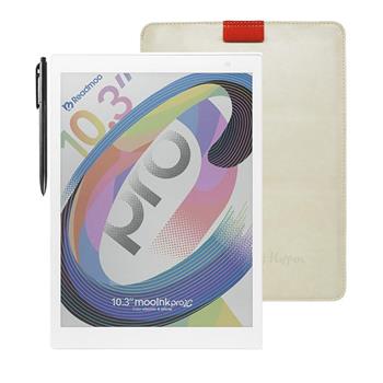 10.3吋mooInk Pro 2C 彩色電子書平板+摺疊皮套雲遊白