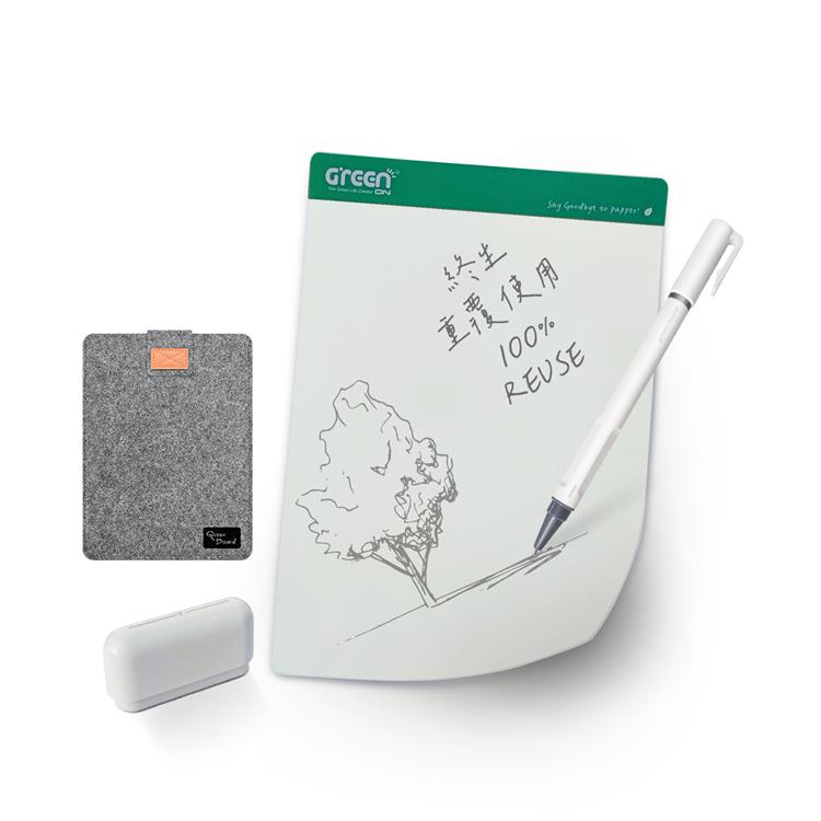 【Green Board】8.5吋磁性電紙板+保護套組-綠色 0.6mm 超薄 軟性電子紙 可重覆書寫 磁吸 局部修正 輕薄便利 【Green Board】8.5吋磁性電紙板+保護套組-綠色 0.6mm 超薄 軟性電子紙 可重覆書寫 磁吸 局部修正 輕薄便利