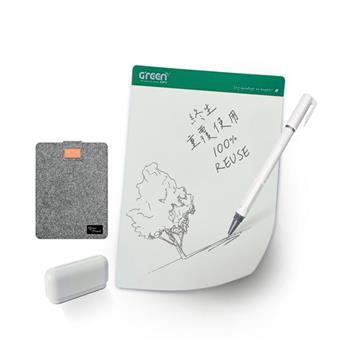【Green Board】8.5吋磁性電紙板+保護套組-綠色 0.6mm 超薄 軟性電子紙 可重覆書寫 磁吸 局部修正 輕薄便利 【Green Board】8.5吋磁性電紙板+保護套組-綠色 0.6mm 超薄 軟性電子紙 可重覆書寫 磁吸 局部修正 輕薄便利