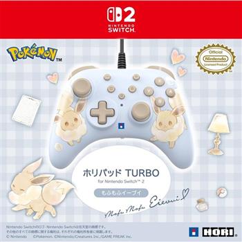 HORI NS2 Switch 2 授權周邊 寶可夢 毛茸茸伊布 有線控制器TURBO（NSX-083）