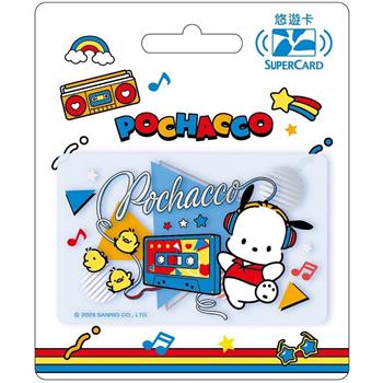 三麗鷗街頭音樂SUPERCARD悠遊卡-帕恰狗(透明)  【受託代銷】