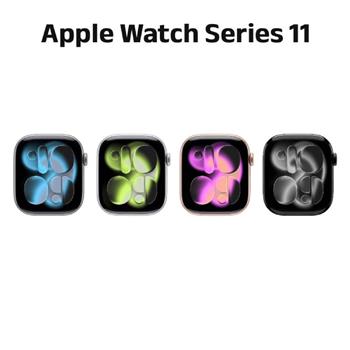 Apple Watch Series 11 (GPS+行動網路版) 46mm鋁金屬錶殼搭配運動型錶帶-S/M