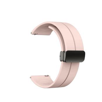 Ergotech人因 負離子能量TPU矽膠磁吸錶帶 22mm-粉砂色