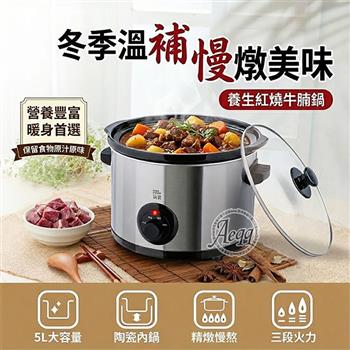 【CookPower 鍋寶】5L不銹鋼陶瓷電燉鍋(SE-5301)