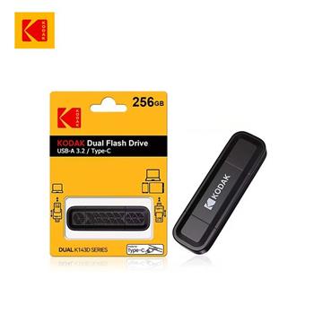 柯達KODAK K143D USB-C 3.2 Gen1 OTG 256GB高速雙模式隨身碟