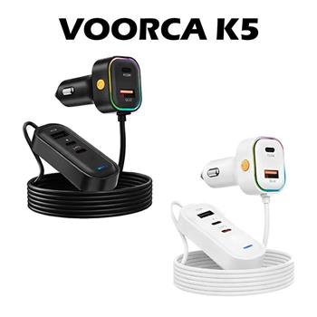 VOORCA K5 45W車用5孔快充 延長充電器