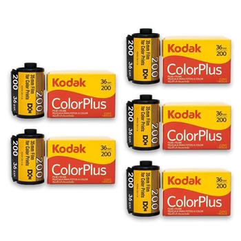 【Kodak 柯達】Kodak柯達底片 ColorPlus 200 135底片 36張 底片 彩色負片-(五入組)