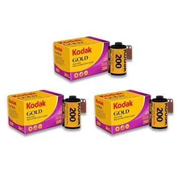 【Kodak 柯達】Kodak柯達底片 Gold 200 135底片 36張 底片 彩色負片-(三入組)