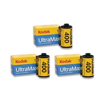 【Kodak 柯達】Kodak柯達底片 ULTRAMAX 400 36張 135底片 彩色負片 400度彩色軟片 GC400-(三入組)
