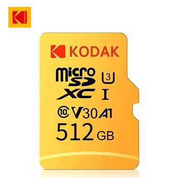 柯達KODAK MicroSD 512GB (UHS-I U3/V30/A1)高速記憶卡-黃色