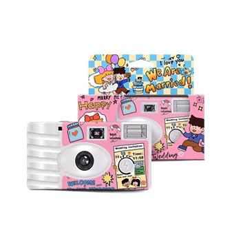 【LFANI 樂斐】WEDDING 婚禮永恆結婚回憶 翻玩系列 彩色27張 一次性閃光即可拍相機