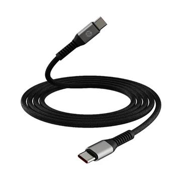 【HP 惠普】HP DHC-TC112G Type-C充電線 防斷編織快充線-灰黑色(1M)