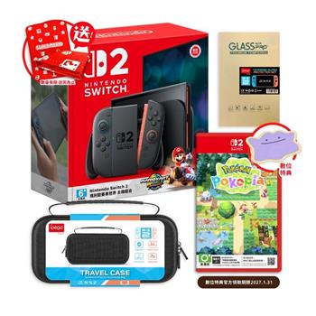 任天堂 NS2 Switch 2 瑪利歐賽車世界 同捆主機+寶可夢Pokopia+包貼（送贈品）