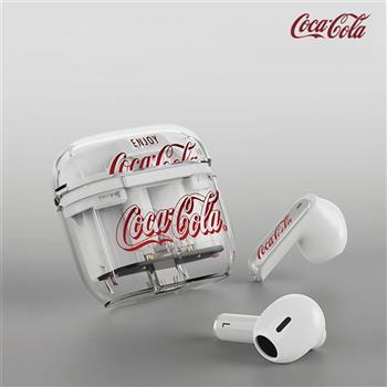 【Coca-Cola 可口可樂】透明感半入耳降噪藍芽耳機-T36S